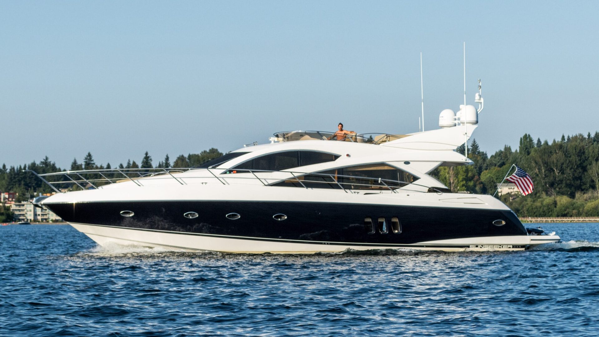 65' sunseeker boat rental and charter on lake washington